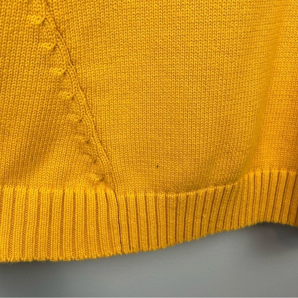 Yesno 100% cotton mustard yellow v-neck 2 pocket sweater vest, 3XL. - Picture 5 of 8